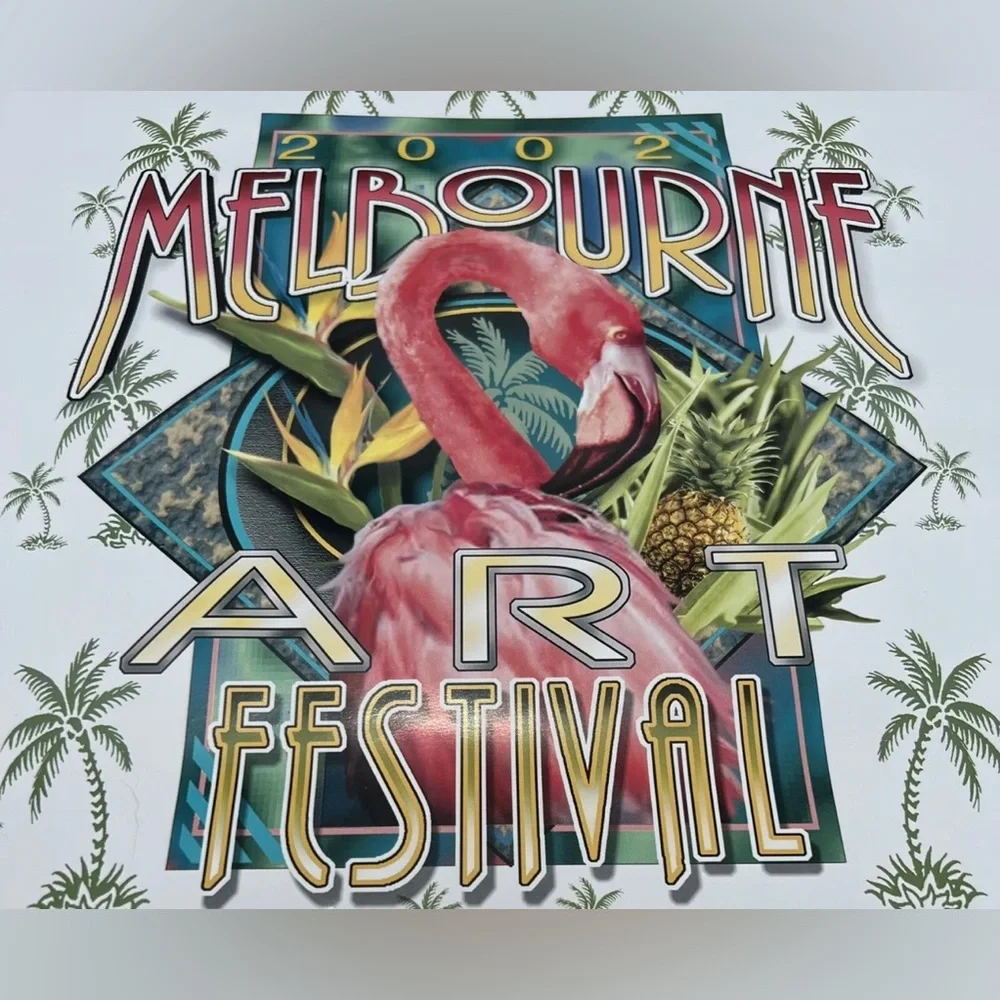 Melbourne Art Festival 2002 Pink Flamingo Authentic VTG Promo Poster 17 X 22 NEW